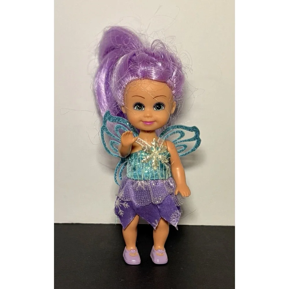 ZURU Sparkle Girlz Little Friends Mini Doll Fairy Collectible Purple Hair